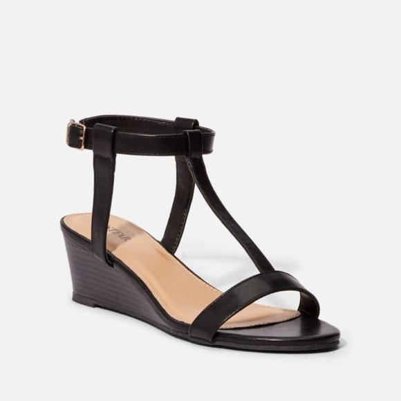 Iris T-Strap Wedge Sandals - Picture 2 of 8